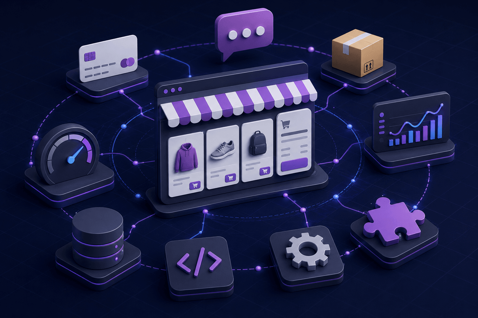 WooCommerce store dashboard with product, order, integration, and growth details